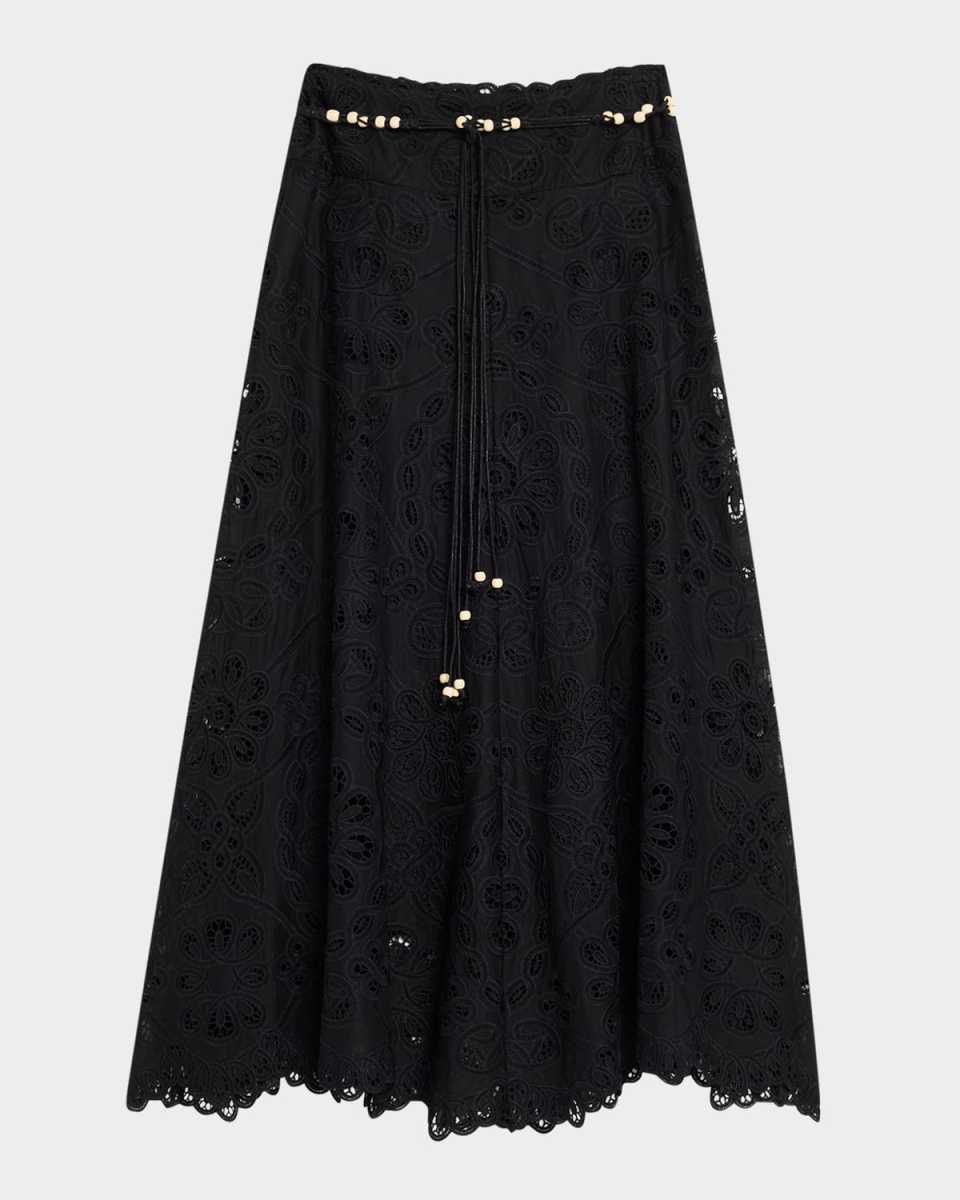 Rhiannon Embroidered Belted Skirt